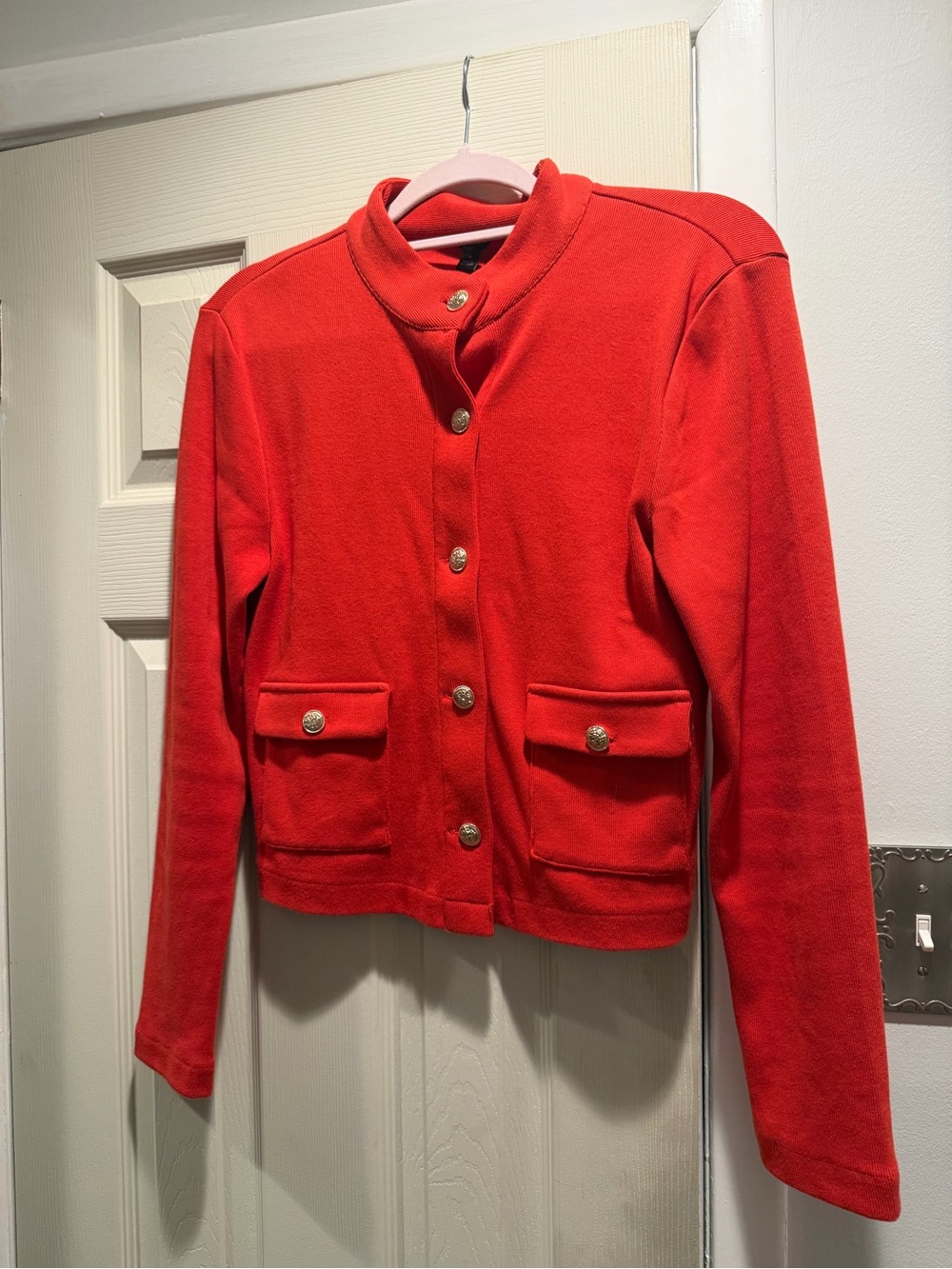 NWOT Ann Taylor Red Button-Front Blazer Jacket